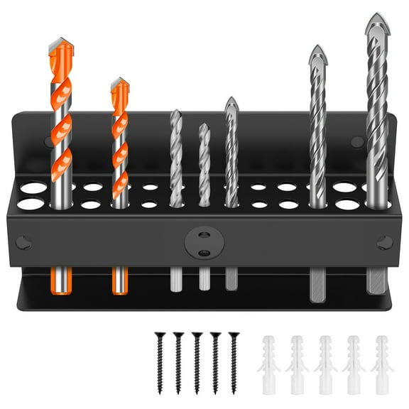 Magnetic Drill Bit Organizer Wall Mounted Screwdriver Bit Holder with Screws Easy Install for Tool Box Workbench