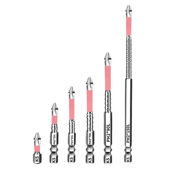 Magnetic Drill Bit Set | 6-Piece Magnetic Driver Drill Bit - Screwdriver Set | for Woodworking Carpentry Mechanic Construction Home Automotive Electrician