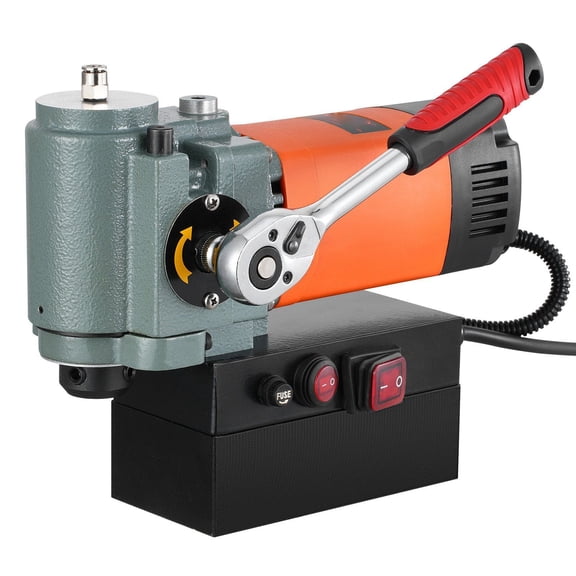 Magnetic Drill Press 1300W, Portable Low Profile Drilling Machine, 35mm Capacity with Cooling & Overload Protection for Steel, Metalworking, Equipment Installation