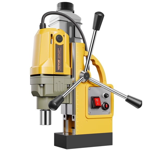 Magnetic Drill Press 1400W with 2810 lbf Force, 800RPM Speed, 1.6 in Boring Diameter, Max 2 in Depth, 11 Drill Bits Included, Adjustable Gear, Industrial Grade Mag Drill for Steel & Construction