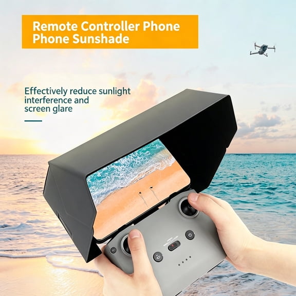 Magnetic Drone Remote Sun Hood, Foldable Anti-Glare Drone Controller Phone Shade, Universal Fit Remote Sun Visor, Anti-Reflective Screen Cover for Outdoor Flying, Drone Photography, Aerial Shooting