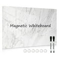thumbnail image 1 of Magnetic Dry Erase Board 18"x24" Decorative White Board for Wall with White Marble Pattern Design White Board for Home Office Decor,Bedroom, Kitchen, Classroom Includes 6 Magnets and 2 Markers, 1 of 9
