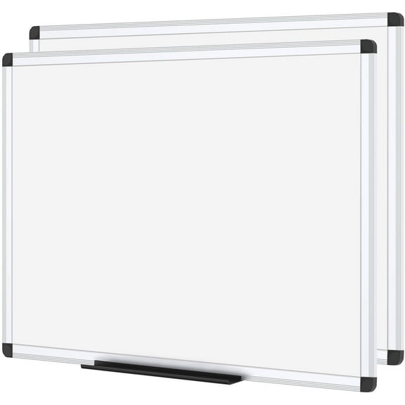 Magnetic Dry Erase Board, 48 X 24 Inches, 3 Pack, Silver Aluminium Frame