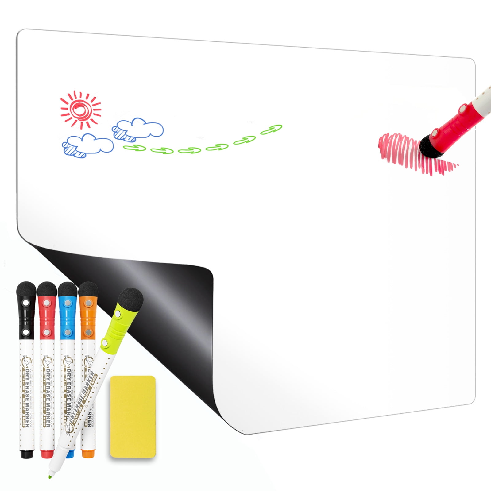 Magnetic Sticker Easy-using Refrigerator Magnet Whiteboard Decal Flexible  Whiteboard Sheet - AliExpress
