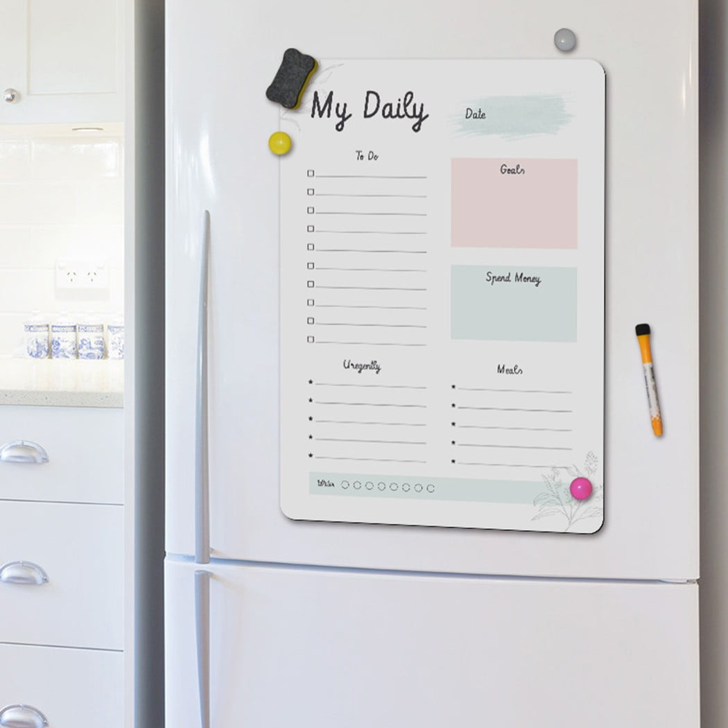 Dry Erase Board Fridge Markers White Board Sheet Kitchen