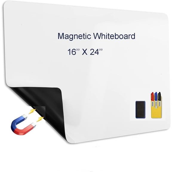 Magnetic Dry Erase Board Fridge White Board Sheet 20x13 inch, Flexible Large Refrigerator Magnets Whiteboard Planner for Office Home Kitchen