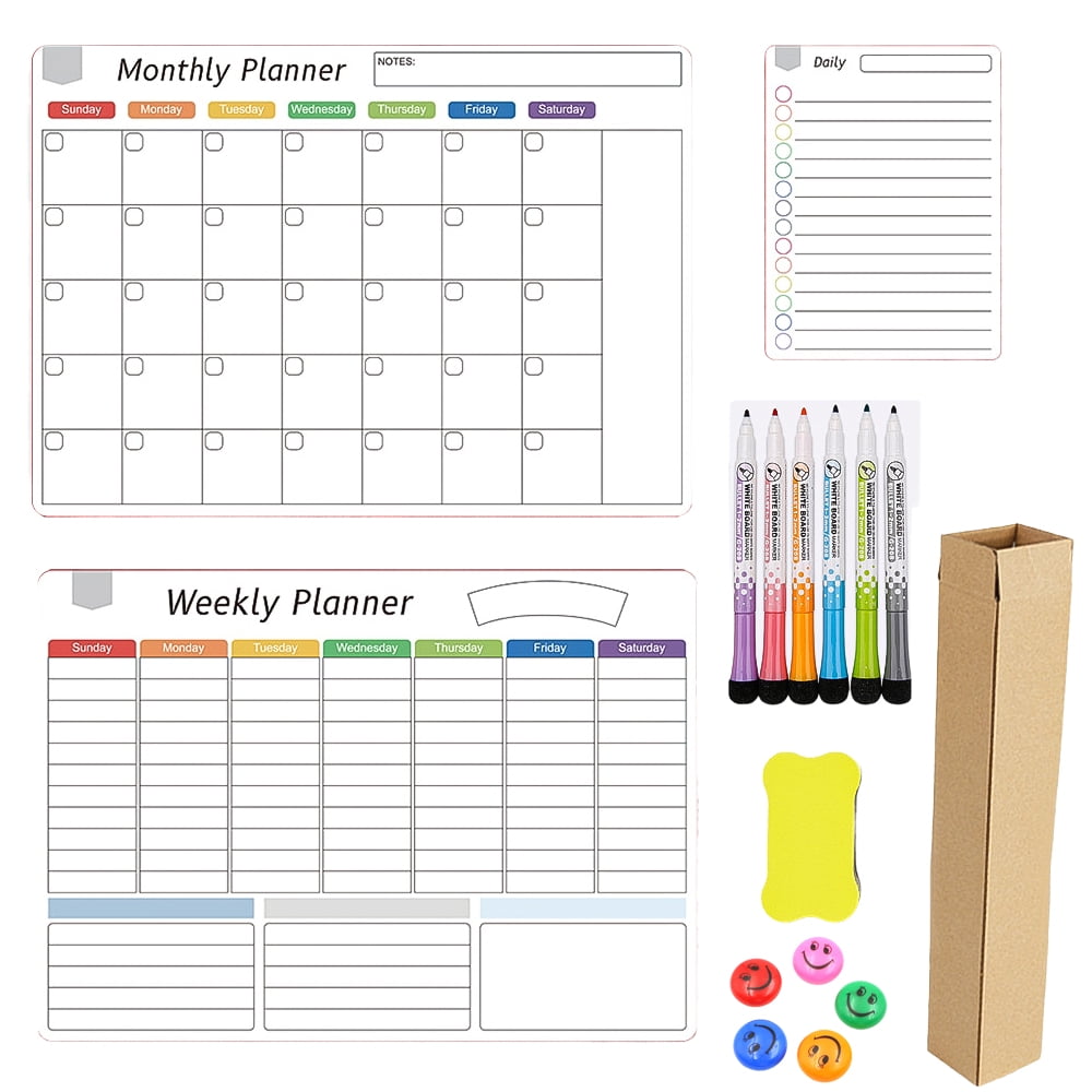KJRIVER Magnetic Dry Erase Whiteboard with Back Magnet and Markers and Eraser