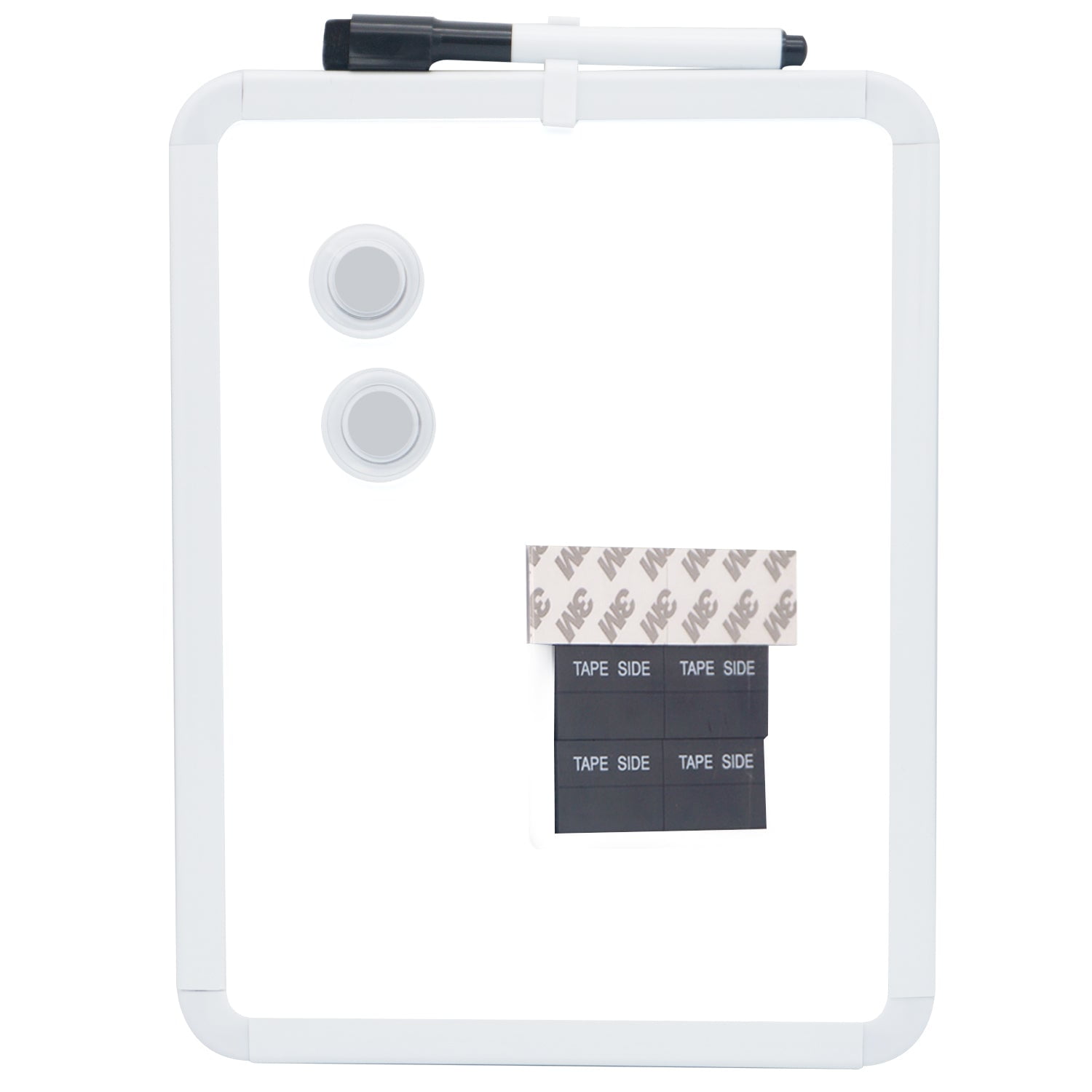 Dry Erase Board for School Locker, 8.5" x 11", WhiteFramed