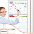 thumbnail image 1 of Magnetic Dry Erase Calendar Whiteboard Set (3-Pack) for Fridge, Wall, and Refrigerator Organization – Monthly, Weekly, and Daily Planners with 8 Markers and Eraser, 1 of 8