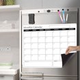 thumbnail image 1 of Magnetic Dry Erase Calendar for Fridge, Reusable Monthly Weekly Planner, with Eraser and Markers, Kitchen Organization Board, 1 of 6