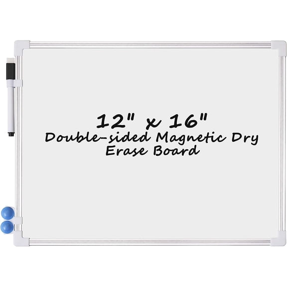 Magnetic Dry Erase Classroom Double Sided Personal Whiteboard for Students Teachers ETC (Small)
