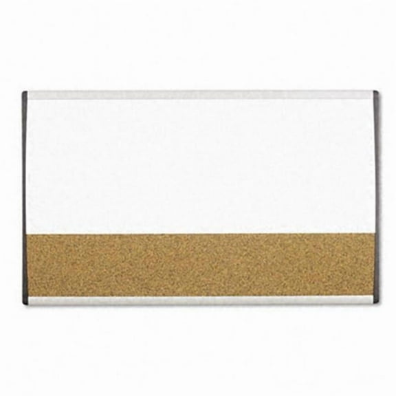 Magnetic Dry Erase/Cork Board Painted Steel 18 x 30 White/Aluminum Frame