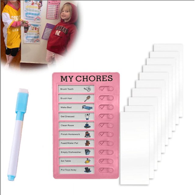 DryErase Daily Routine Chart, To Do List, Portable Chore