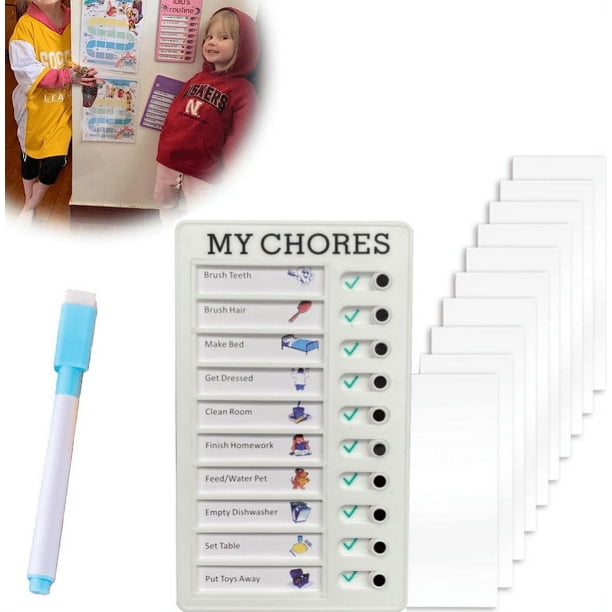 DryErase Daily Routine Chart, To Do List, Portable Chore
