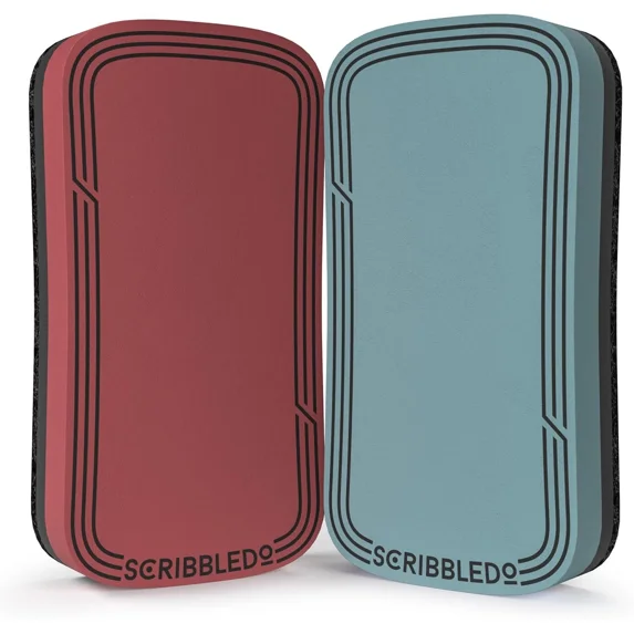 Magnetic Dry Erase Eraser Streak-Free Cleaning 2 Pack For Whiteboard