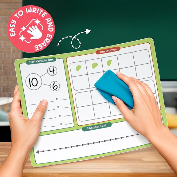 Magnetic Dry Erase Incentive Board 10x13 Inch Reusable Behavior Tracker for Classroom and Home Use, Pink Design with Stars and Stripes Compatible with Metal Surfaces