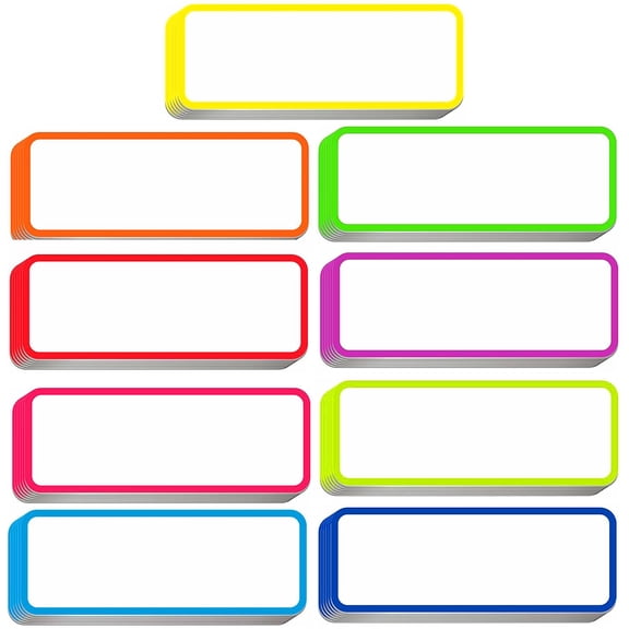 Magnetic Dry Erase Labels, 54pcs Reusable Name Tags for Whiteboard Refrigerator Locker Cabinet Office Organization, Colorful Flexible Stickers, Multicolor