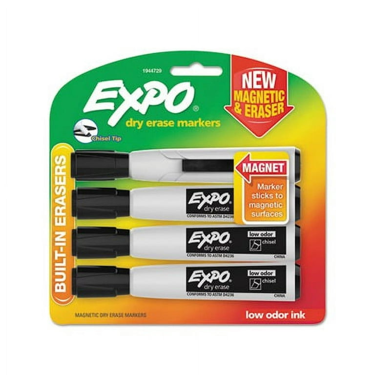 Ticonderoga® White System™ Chisel Tip Dry Erase Markers, 3 Packs of 4