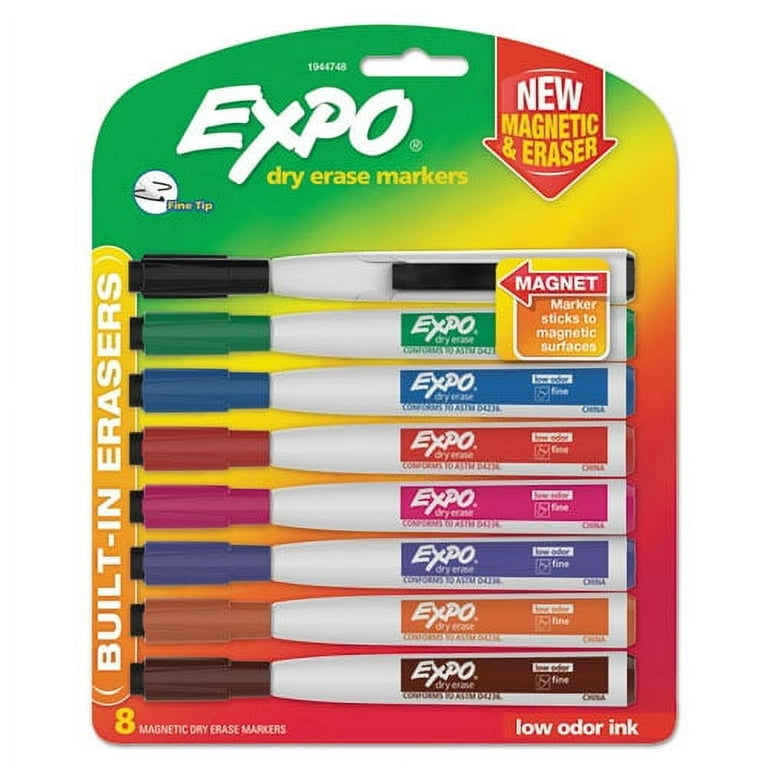 Magnetic Dry Erase Marker, Fine Bullet Tip, Assorted Colors, 8/Pack Magnetic Dry Erase Marker, Fine Bullet Tip, Assorted Colors, 8/Pack
