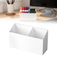 thumbnail image 1 of Magnetic Dry Erase Marker Holder,2 Compartment Acrylic Magnet Storage Rack for Whiteboard,Refrigerator,Magnetic Fridge Organizer for Office,Home,Whiteboard Maker Holder,Locker Organizer (White), 1 of 8