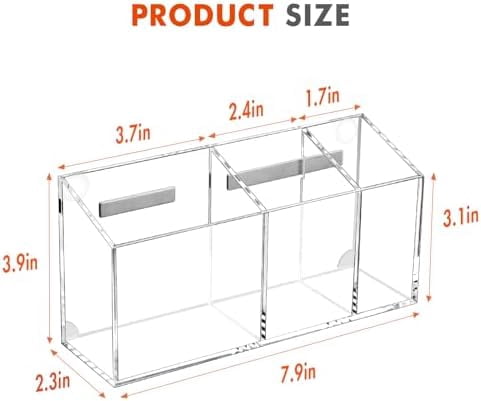 Magnetic Dry Erase Marker Holder, Acrylic Magnet Pen Holder for Whiteboard, Refrigerator, Magnetic Fridge Organizer for Office, Classroom, Whiteboard Maker Holder, Locker Organizer
