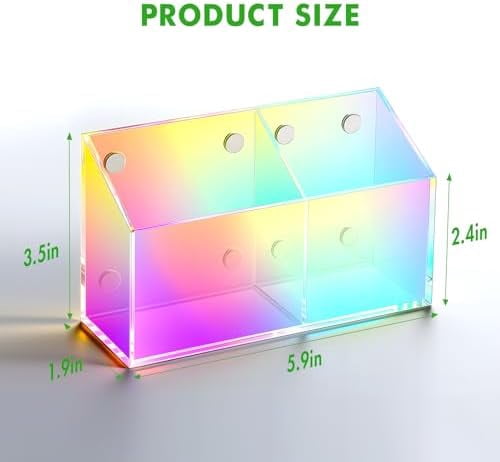 Magnetic Dry Erase Marker Holder for Whiteboard, Acrylic Magnet Pen Holder for Refrigerator Fridge,Marker Holder for Classroom Teacher,Pencil Cup,Office Accessories,Locker Organizer(Colorful)