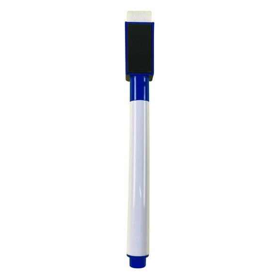Magnetic Dry Erase Markers with Built-In Eraser, Whiteboard Marker Pens, Fine Tip Dry Wipe Markers, Magnet Back Refrigerator Board Writing Pens, Smooth Quick Erase Office Planning Markers