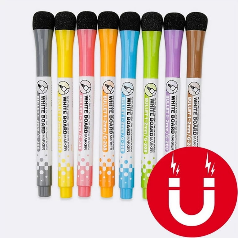 Magnetic Dry Erase Markers Fine Tip, Whiteboard Markers with