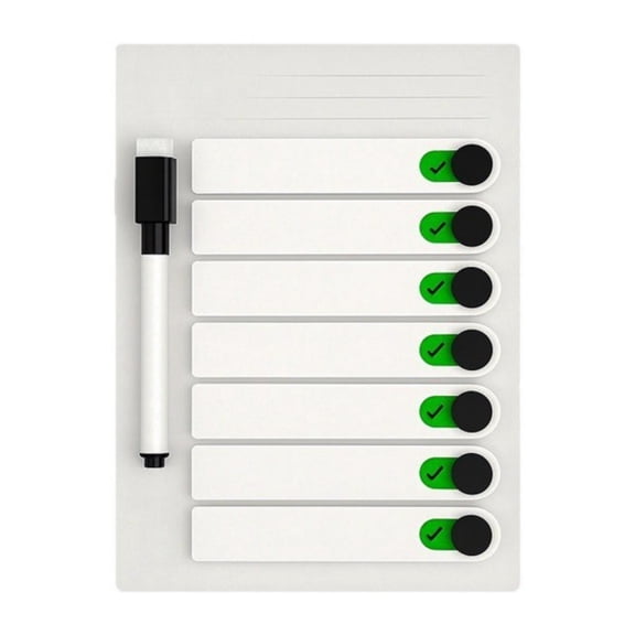Magnetic Dry Erase Planner Board Detachable Checklist Slider Marker Included Home School Daily Task Organizer