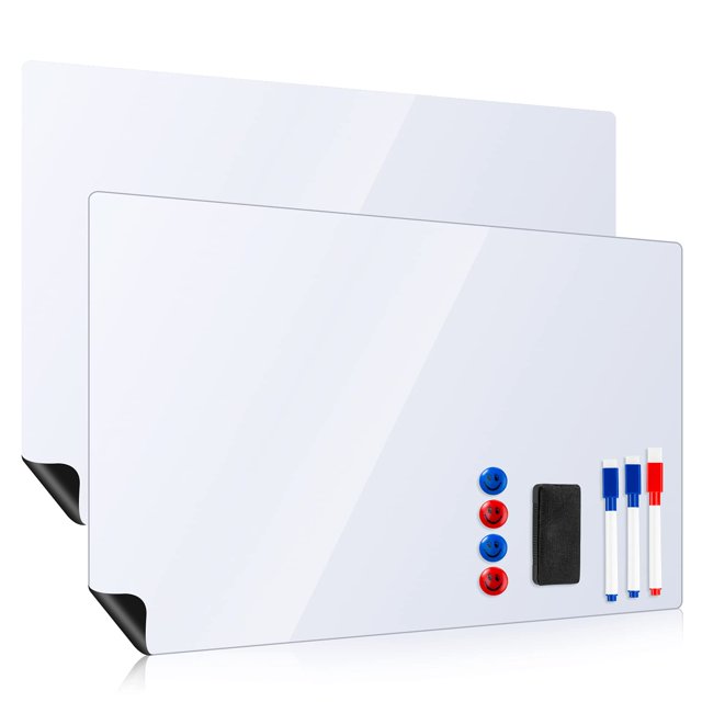 Dry Erase White Boards for Refrigerator, 2 Pack 17â€x12â