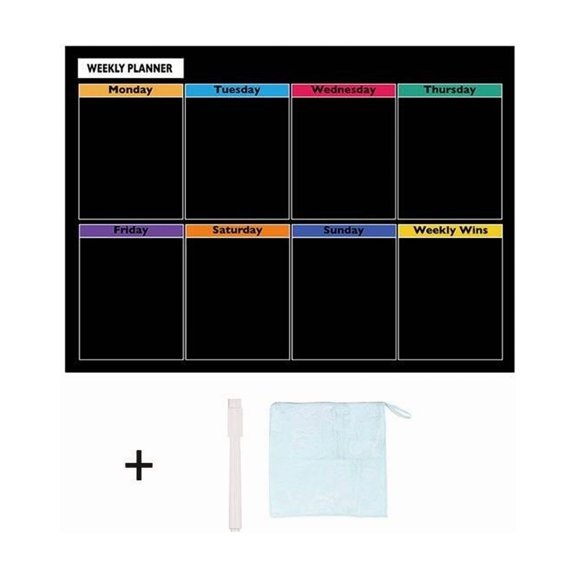 Magnetic Dry Erase Whiteboard Calendar for Fridge Weekly Monthly Planner