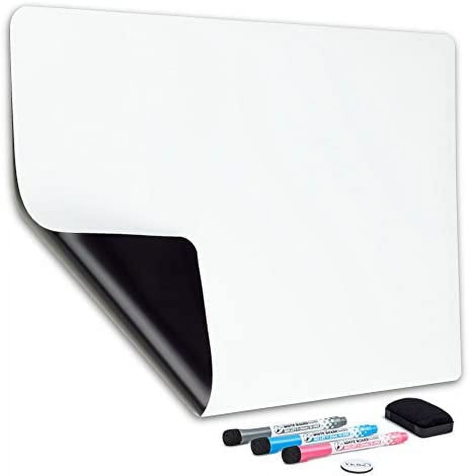 Dry Erase Whiteboard Sheet for Fridge 19x13 in with Stain Resistant Technology