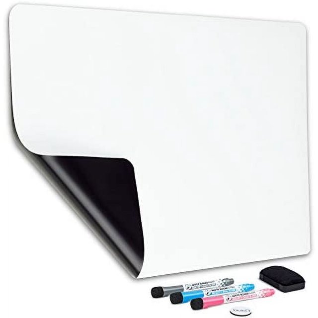 Dry Erase Whiteboard Sheet for Fridge 19x13 in with Stain