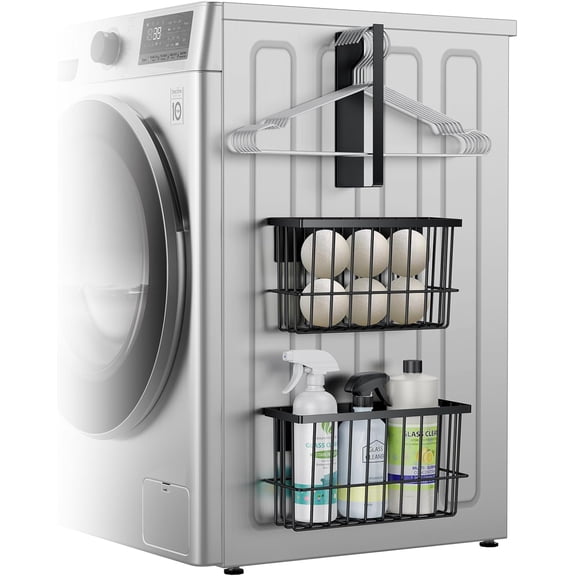 Magnetic Dryer B Holder and Hanr for Laundry Room Organization Stora, Lint Bin Room, Iron Basket Container Stora ()