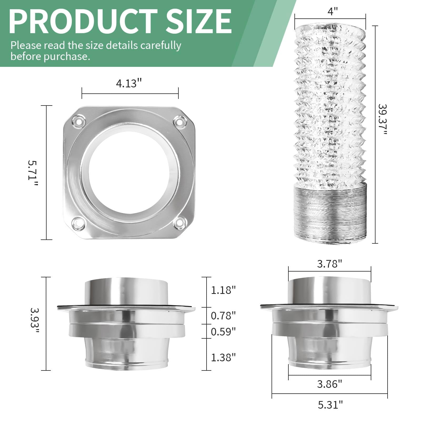 Fast Easy D Magnetic Dryer Vent Coupling Connector Kit, Quick Connect, Easy to ...