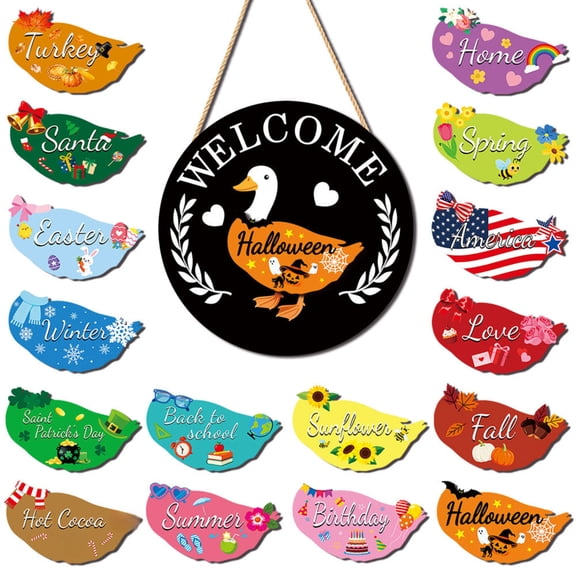 Magnetic Duck Key Holder for Wall, Resin Animal Hanging Sign for Entryway Decor, Strong Magnet Hook for Keys and Small Metal Tools, Decorative Home Organizer Sign with 16 Magnetic accessories