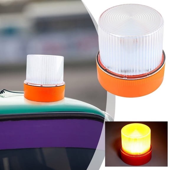 Magnetic Emergency Warning Light | 2-Mode White & Yellow LED | Portable Hazard Light for Vehicle Breakdowns, Road Work & Camping
