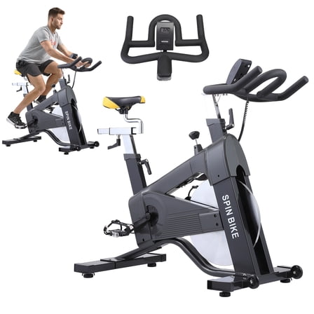 Magnetic Exercise Bike Indoor Cycling Bike for Home Cardio Workout Stationary Bike Heavy-Duty Flywheel Quiet Belt Drive