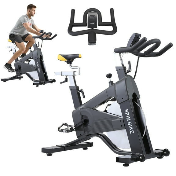 Magnetic Exercise Bike Indoor Cycling Bike for Home Cardio Workout Stationary Bike Heavy-Duty Flywheel Quiet Belt Drive