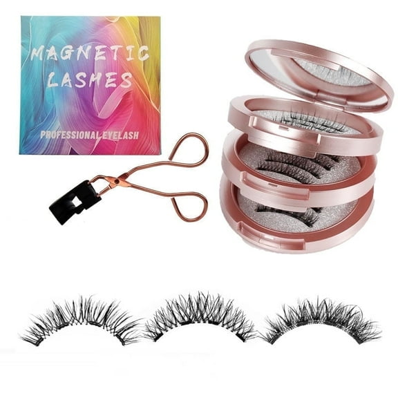 Magnetic Eyelashes, 6pairs,3styles,Reusable False Eyelashes, Magnetic Eyelashes with Applicator, Magnetic Eyelashes Natural Look, Perfect Gift for Women