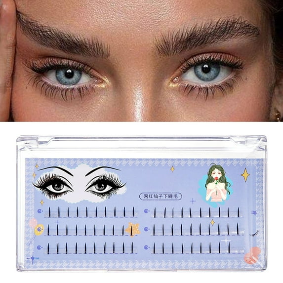 Magnetic Eyelashes with Applicator Awwp Clear Out Stock! 1 Box X Eyelashes Segmented False Eyelashes Natural Simulation Fairy Hair Extensions Single Cluster Fishtail False Eyelashes, Purple