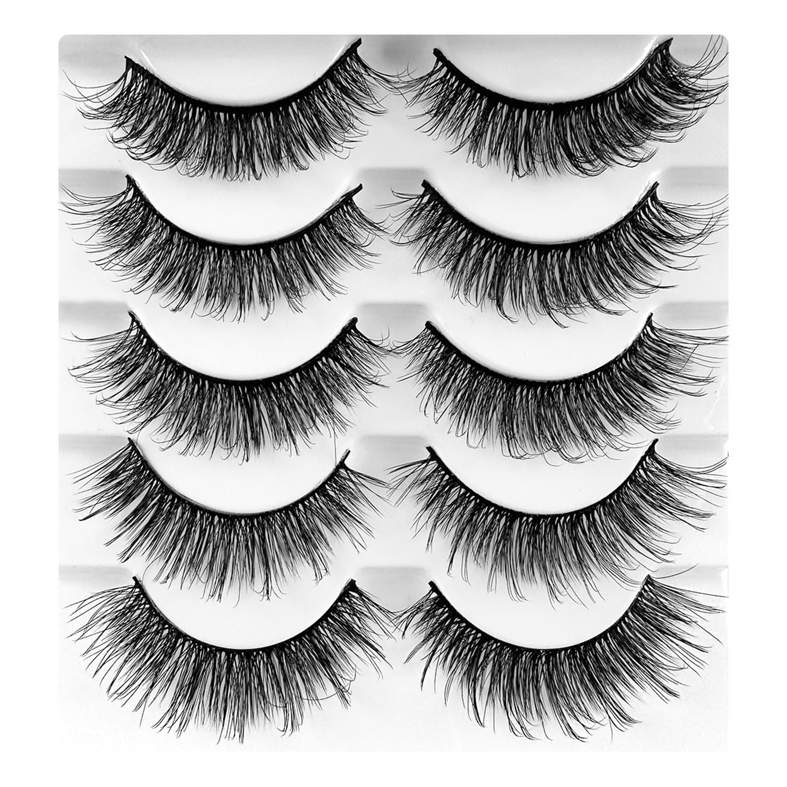 Display of the top 5 eyelash styles for hooded eyes