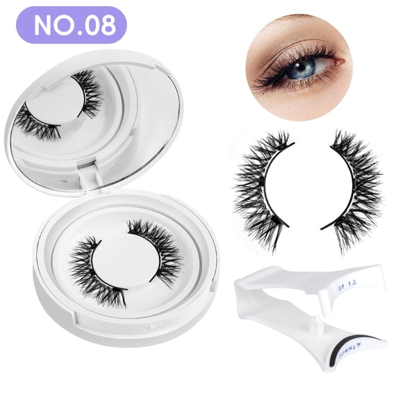 Magnetic Eyelashes with Applicator & Storage Case, Reusable Magnetic Eyelashes Natural Look, No Glue Needed, 3D False Eyelashes Set, Easy to Wear & Remove for Daily Use