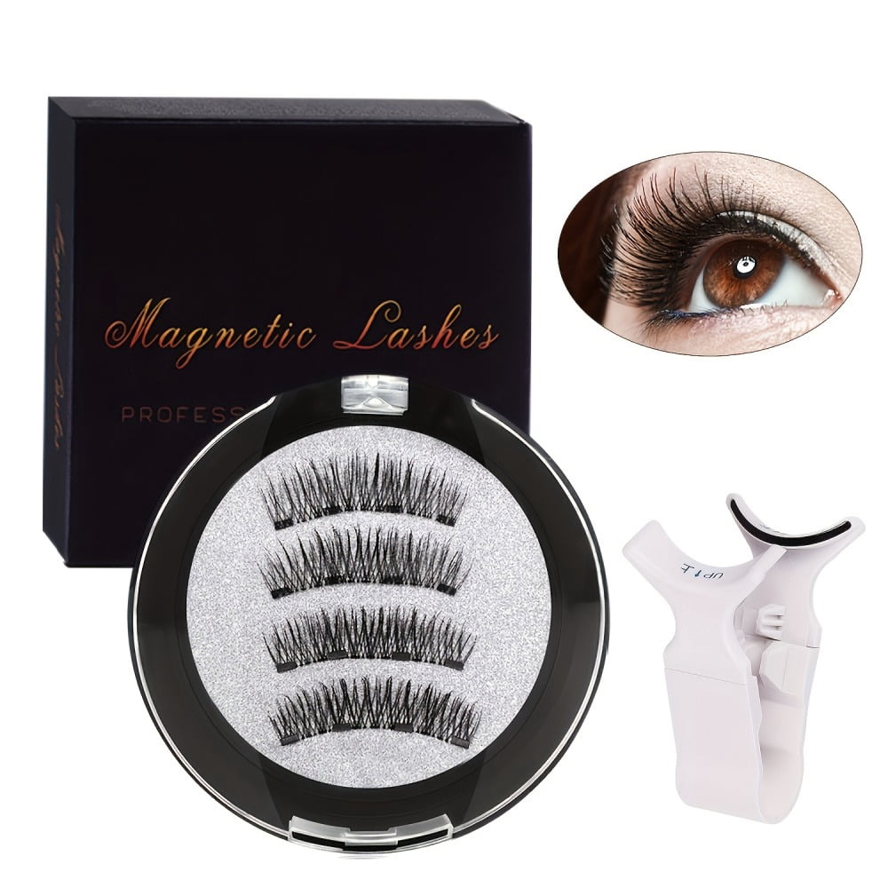 Magnetic False Eyelashes, 2Pair, Natural Look, Black - Walmart.com