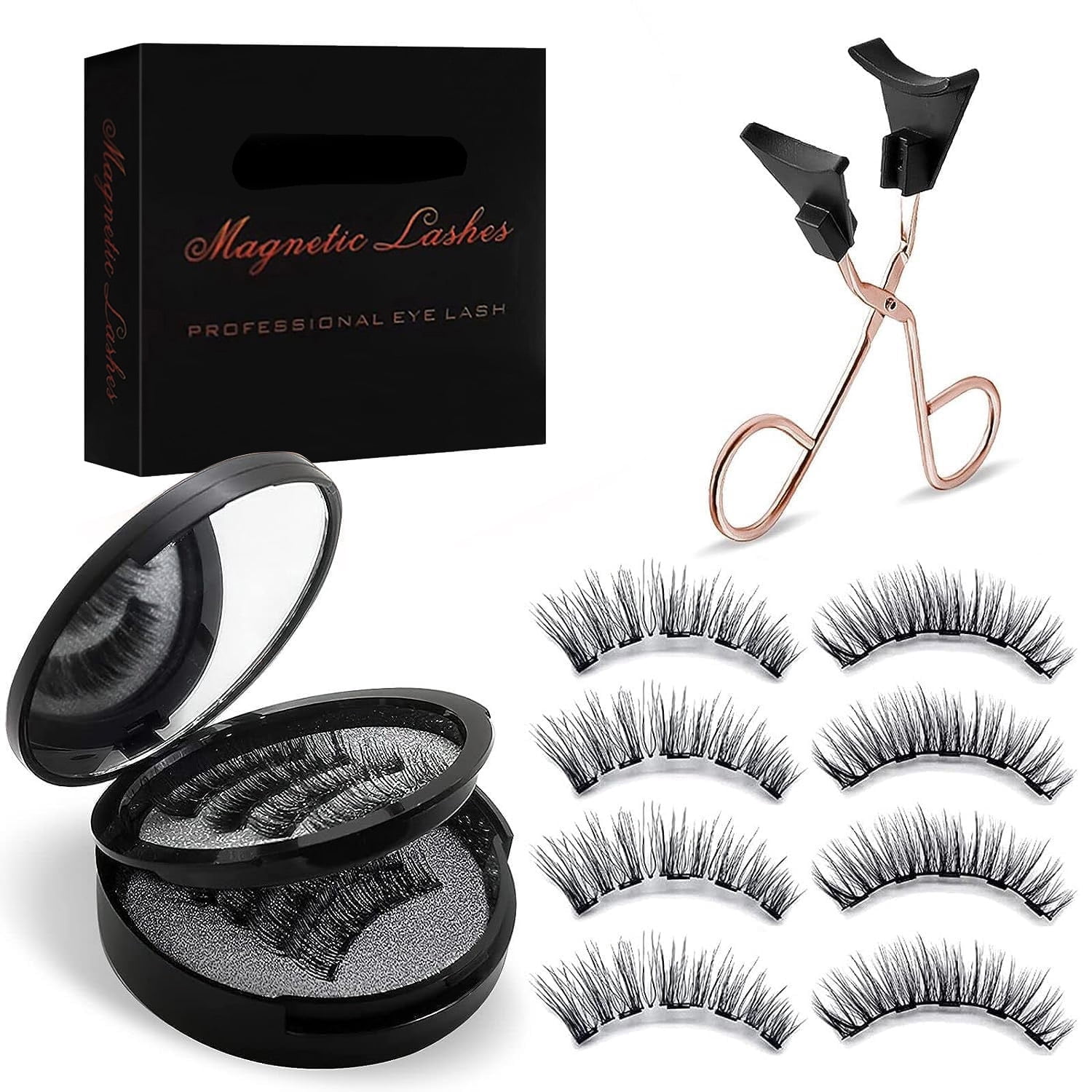 Magnetic Eyelashes, Fake Eyelashes Kit Reusable Magnetic Eyelash Wispy ...