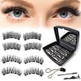 thumbnail image 1 of Magnetic Eyelashes, Magnetic False Eyelashes without Eyeliner, Reusable Dual Magnetic Fake Eyelashes with Applicator, Natural Look, for Women Makeup, 1 of 8