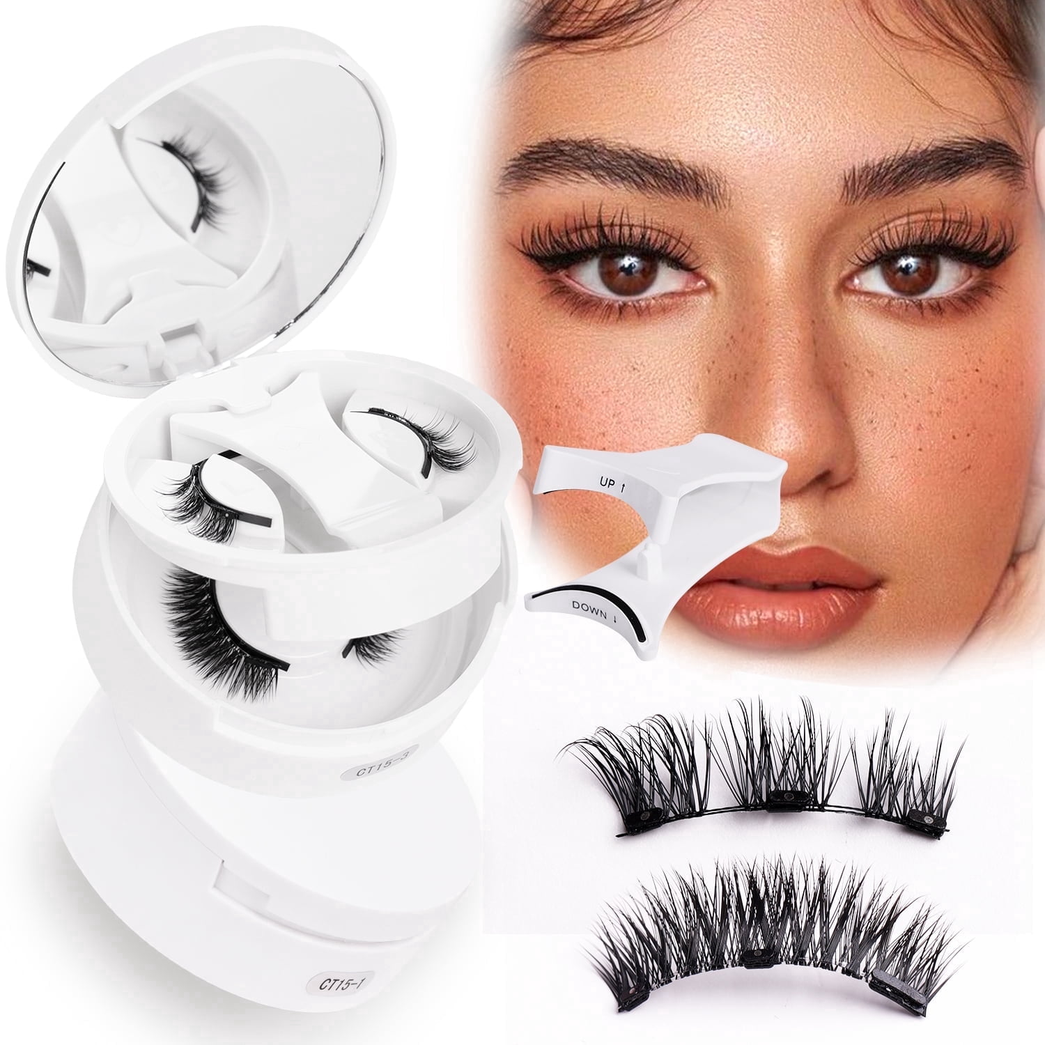 Magnetic Eyelashes Natural Look False Lashes without Eyeliner, Light ...