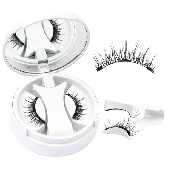 Magnetic Eyelashes with Applicator No Glue Needed Magnetic Lashes 1 Pair Reusable Wispy False Lashes without Eyeliner (Amazing)