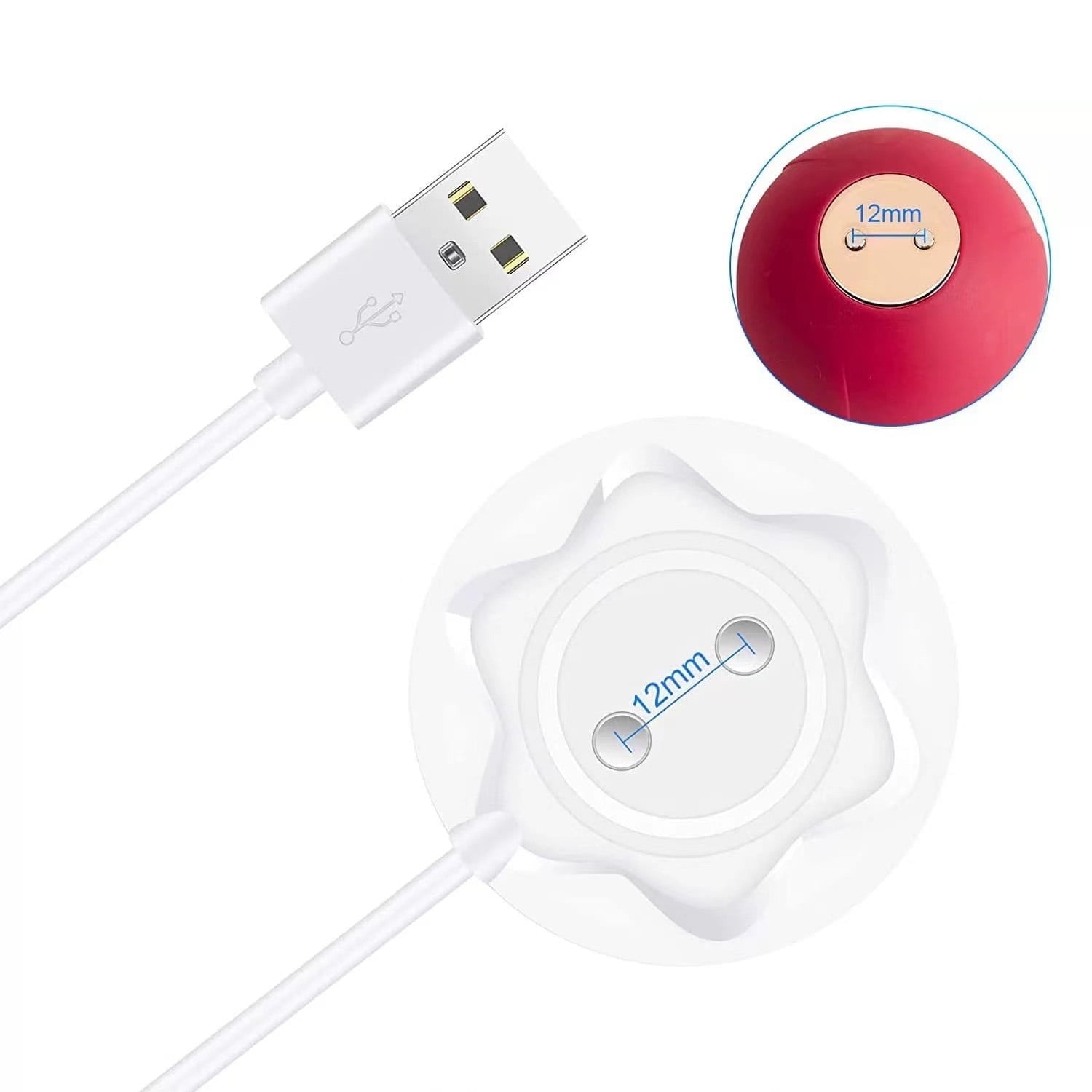 lost rose toy charger Magnetic Fast Charging Cable for Rose Massagers, Charger for Rose Toy,USB  Cord Adapter Stand Charging Dock Station Base