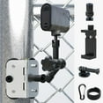 thumbnail interactive-video image 1 of Gitaobac Fence Phone Mount With Shade For Baseball Games, Compatible With IPhone 1 of 14